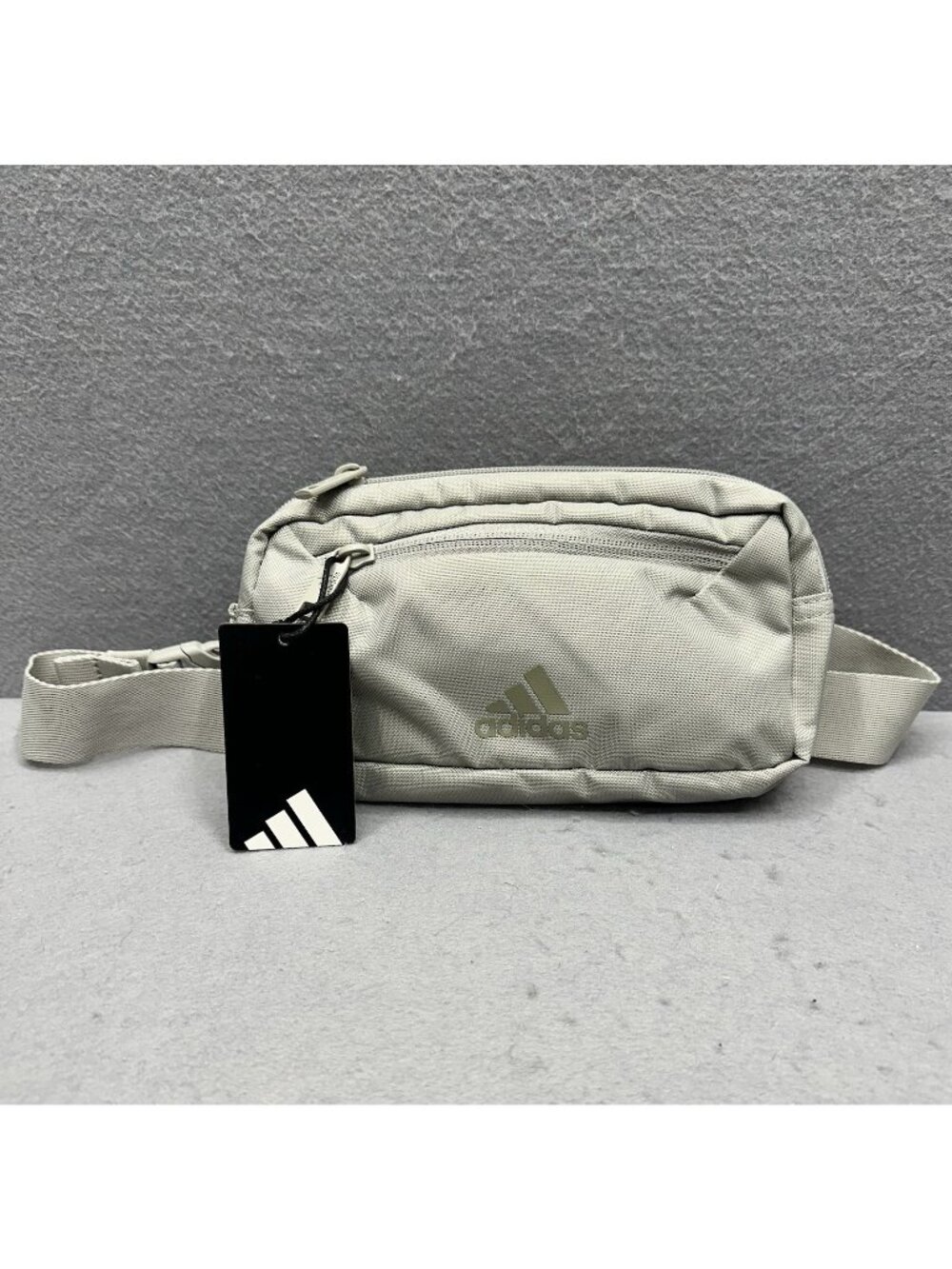 Adidas Must Haves Waist Fanny Pack Belt Bag Crossbody Travel Gray Jersey NWT